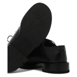 Black Leather Lace-Up Shoes