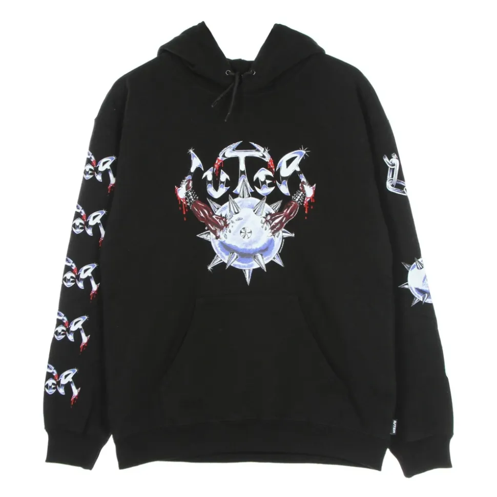 Black Lightweight Hooded Sweatshirt