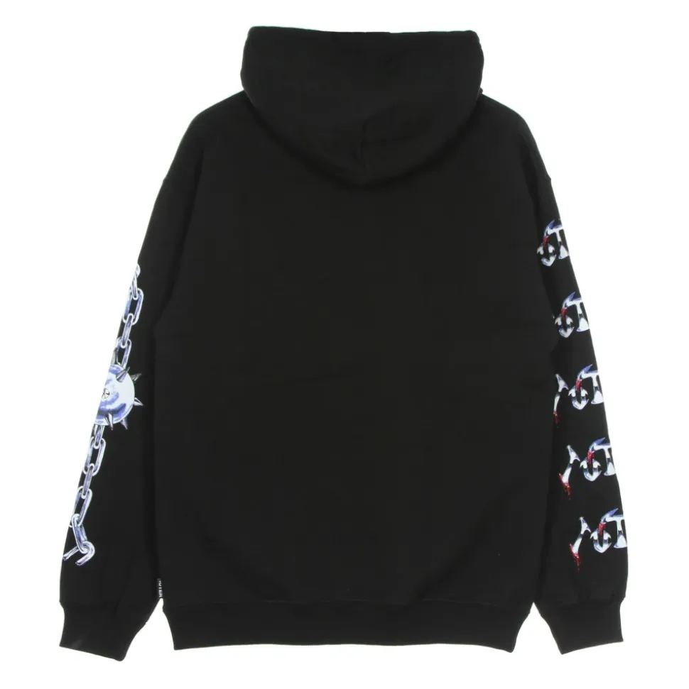 Black Lightweight Hooded Sweatshirt