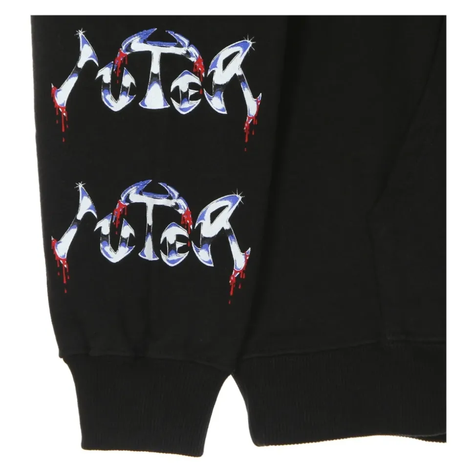 Black Lightweight Hooded Sweatshirt