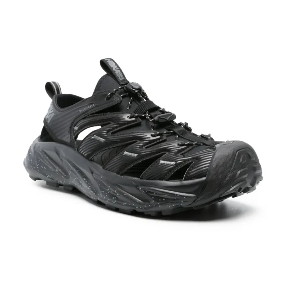 Black Lightweight Sneakers with Cut-Out Design