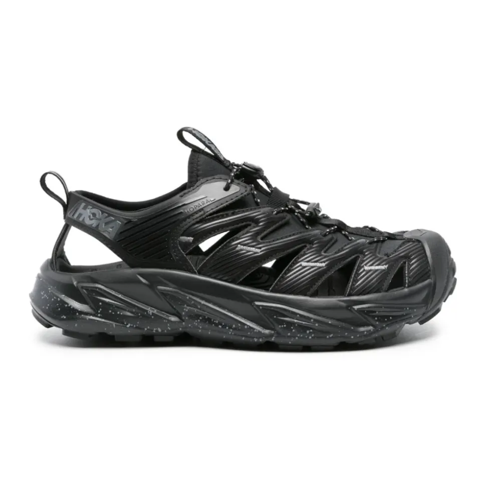 Black Lightweight Sneakers with Cut-Out Design