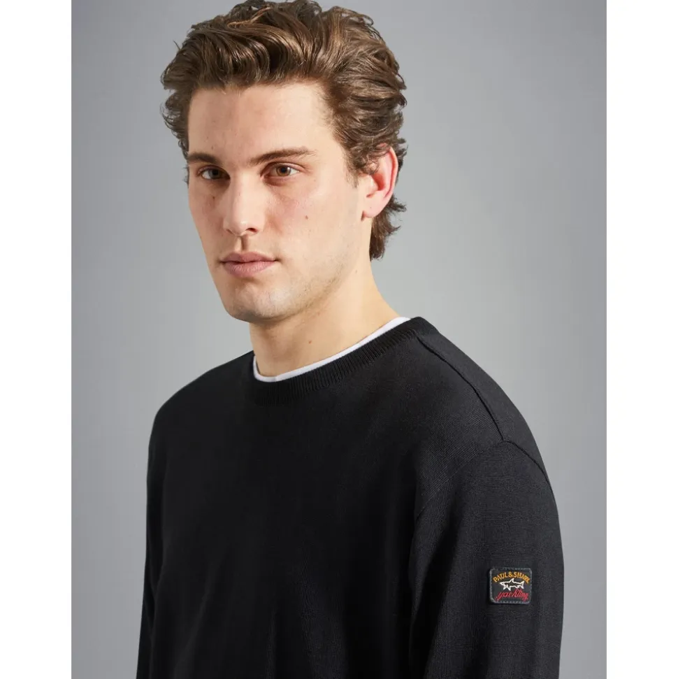 Black Logo Badge Sweater