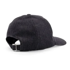 Black Logo Embroidered Adjustable Hat