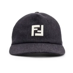 Black Logo Embroidered Adjustable Hat