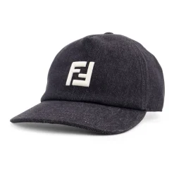 Black Logo Embroidered Adjustable Hat