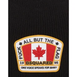 Black Logo Patch Round Crown Hat