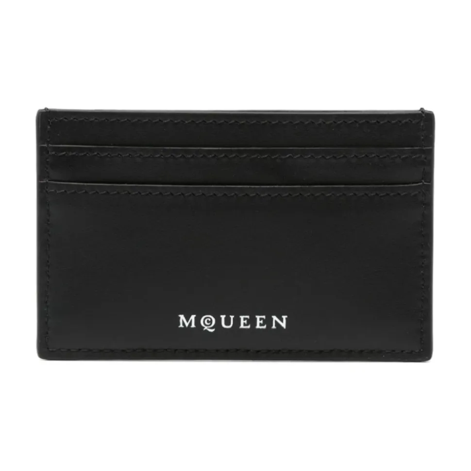 Black Logo Print Card Slots Bag