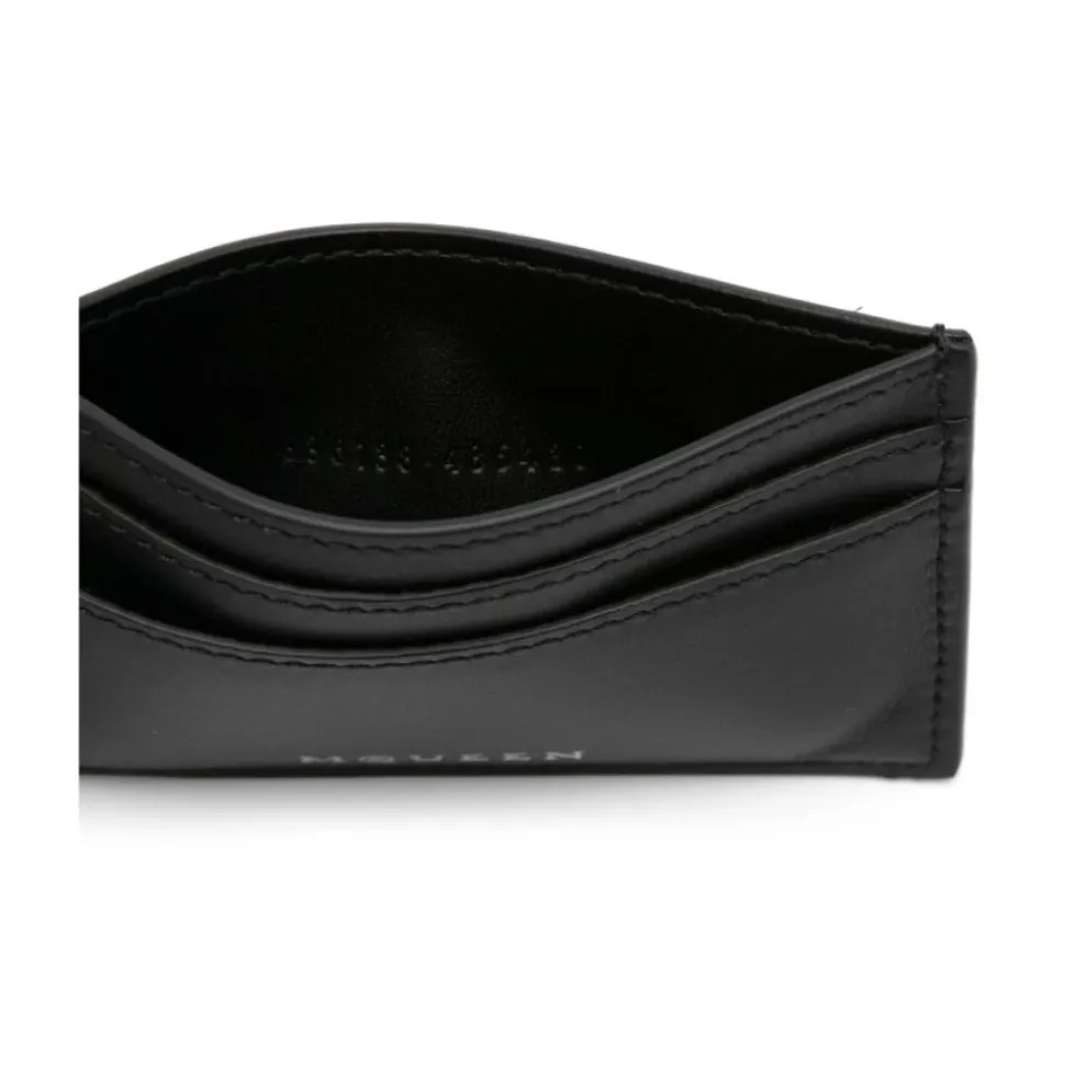 Black Logo Print Card Slots Bag