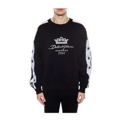Black Logo Print Cotton Sweatshirt