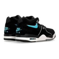 Black Low-Top Sneaker with Flight Logo