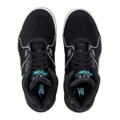 Black Low-Top Sneaker with Flight Logo