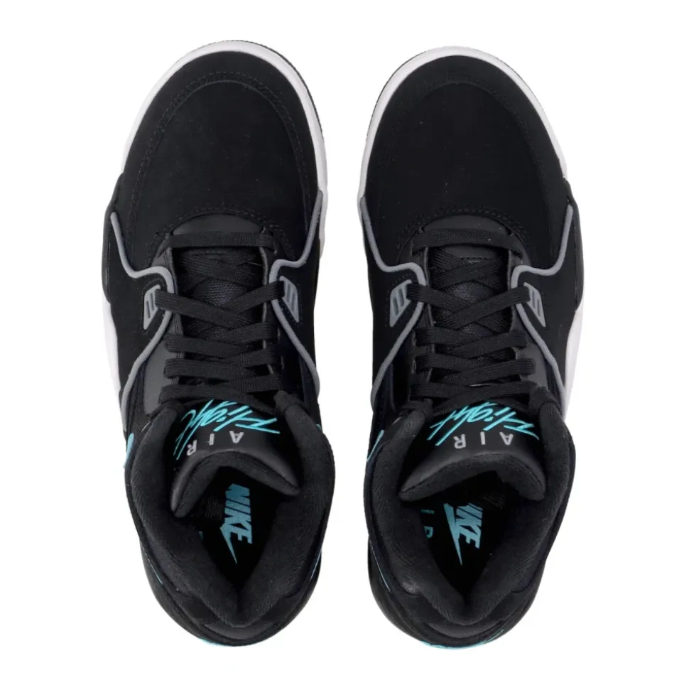 Black Low-Top Sneaker with Flight Logo