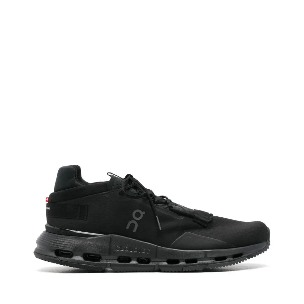 Black Mesh Sneaker with Grosgrain Ribbon
