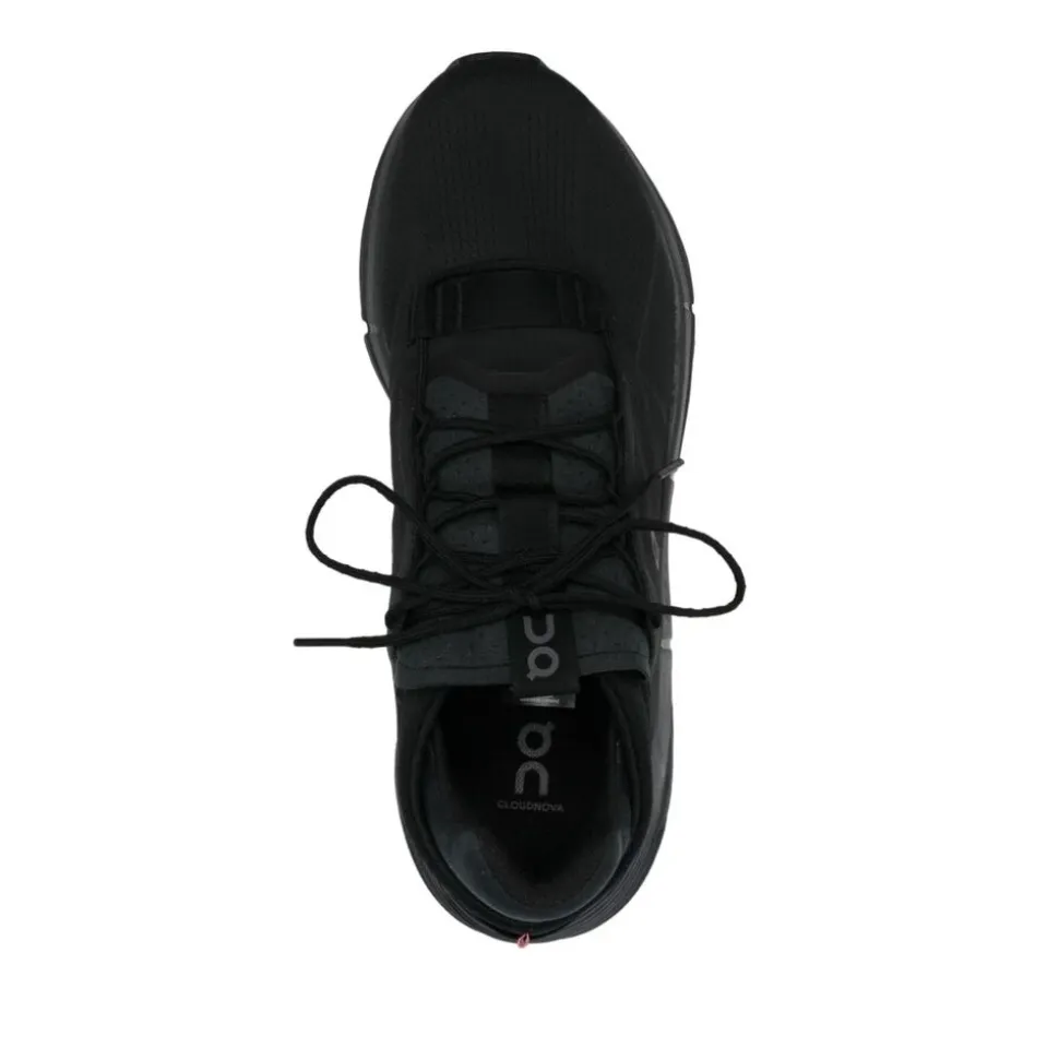Black Mesh Sneaker with Grosgrain Ribbon