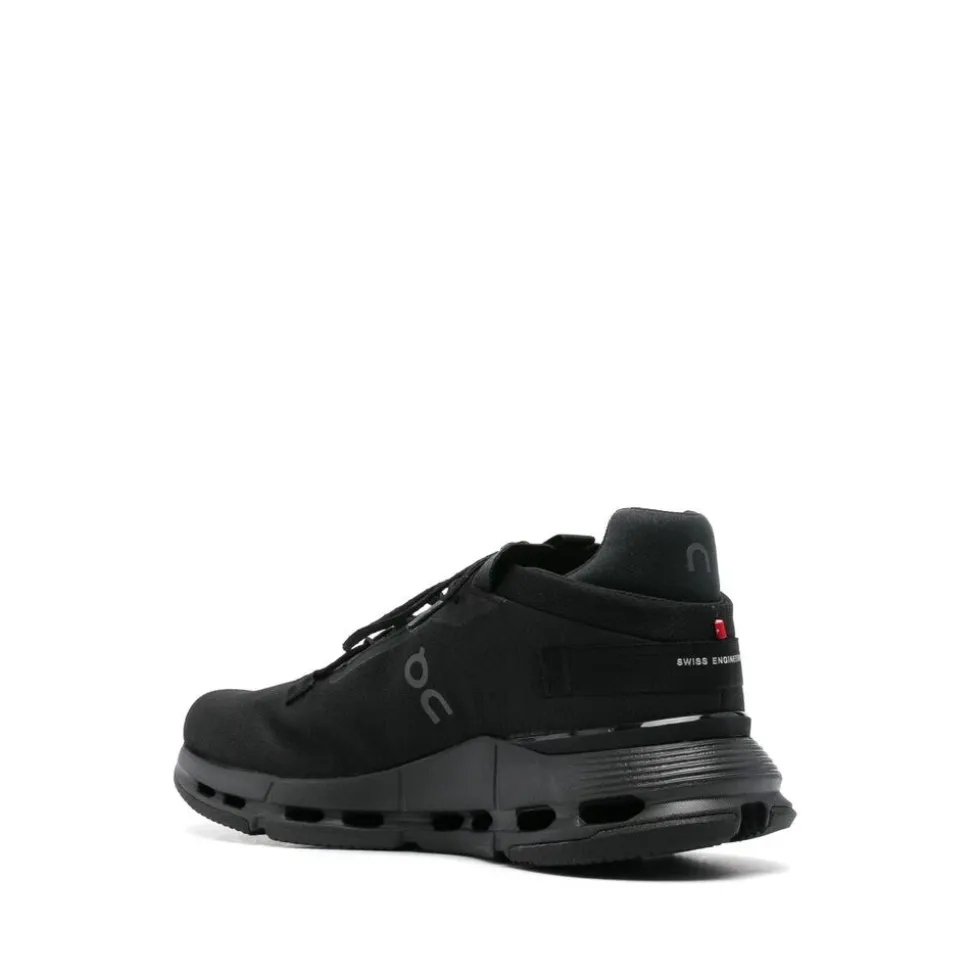 Black Mesh Sneaker with Grosgrain Ribbon
