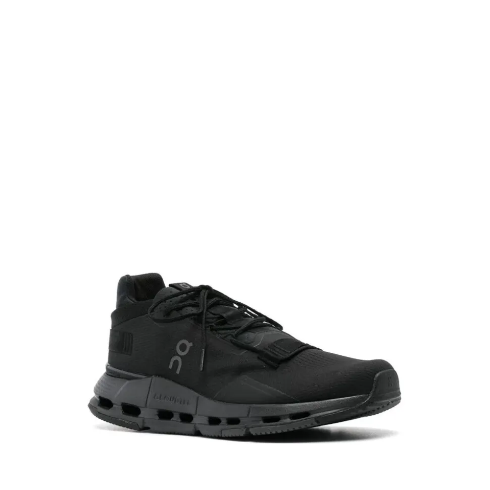 Black Mesh Sneaker with Grosgrain Ribbon