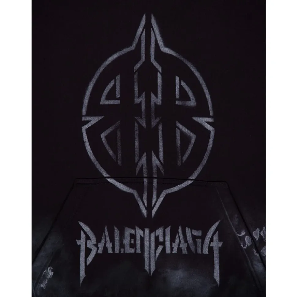 Black Metal BB Stencil Hoodie