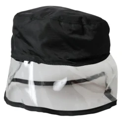 Black Polyester Bucket Hat Men