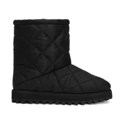 Black Quilted Ankle Boot