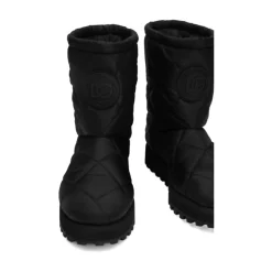 Black Quilted Ankle Boot