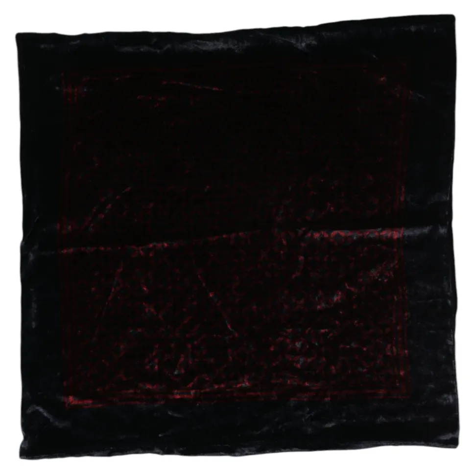 Black Red Square Men Foulard Scarf