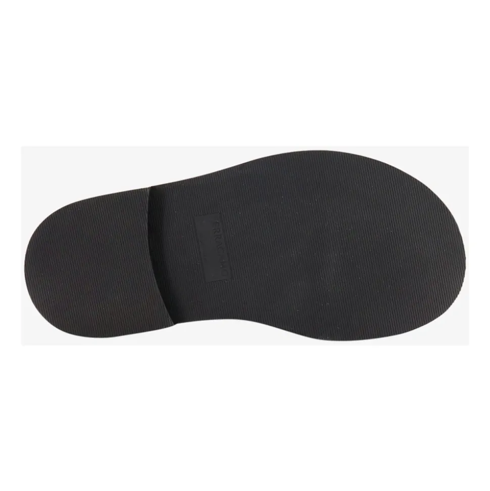 Black Sandals with Round Toe
