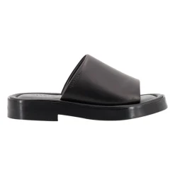 Black Sandals with Round Toe