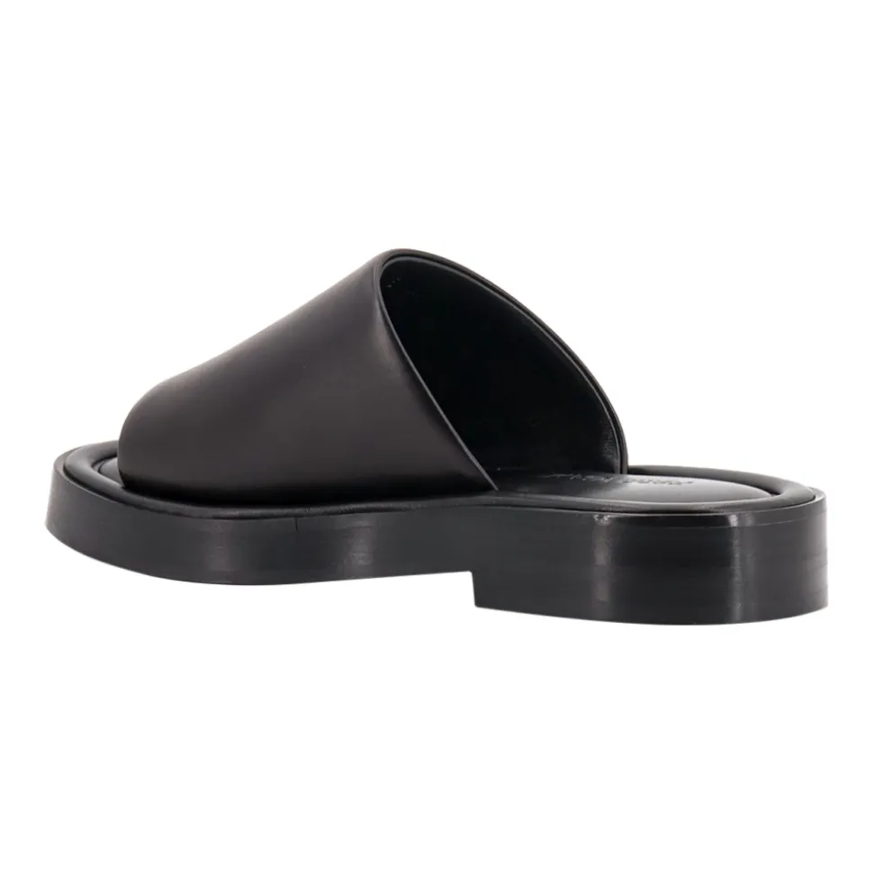 Black Sandals with Round Toe