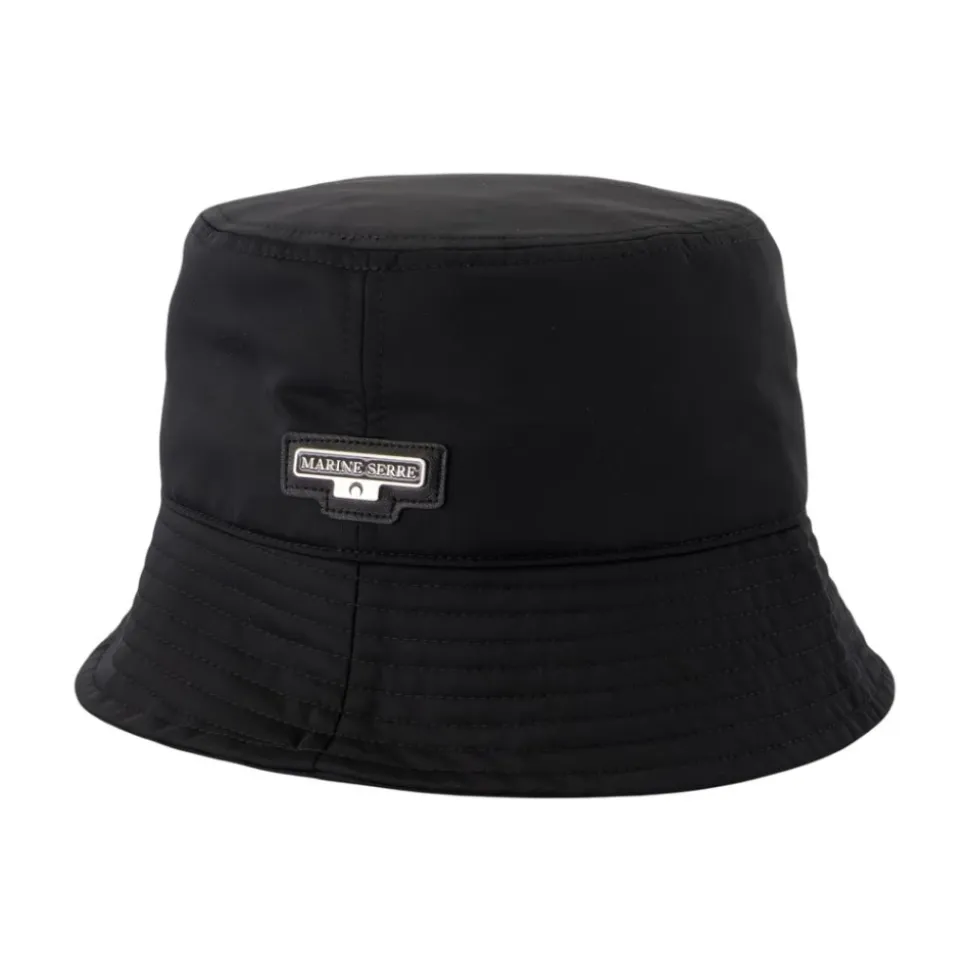 Black Satin Bucket Hat