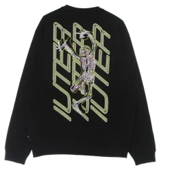 Black Skeleton Crewneck Sweatshirt Long Sleeve
