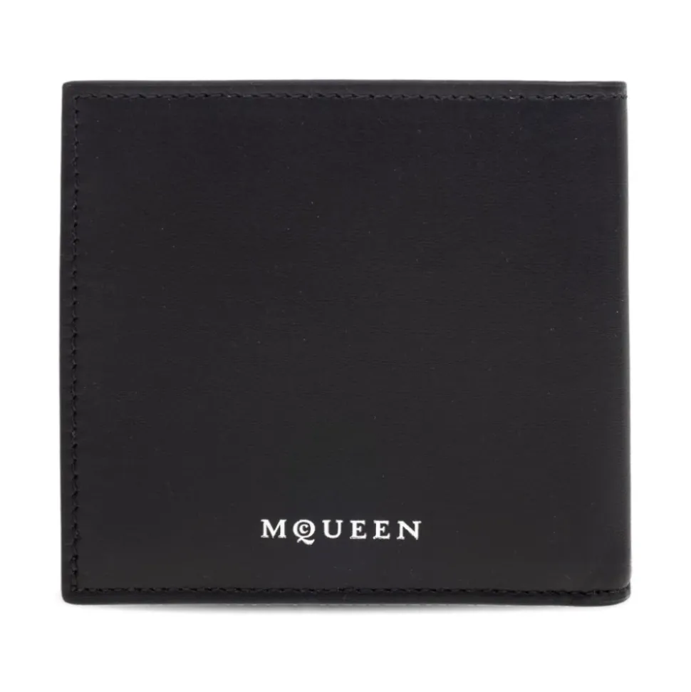 Black Skull Motif Bi-Fold Wallet