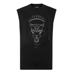 Black Sleeveless Carbon Tiger T-shirt