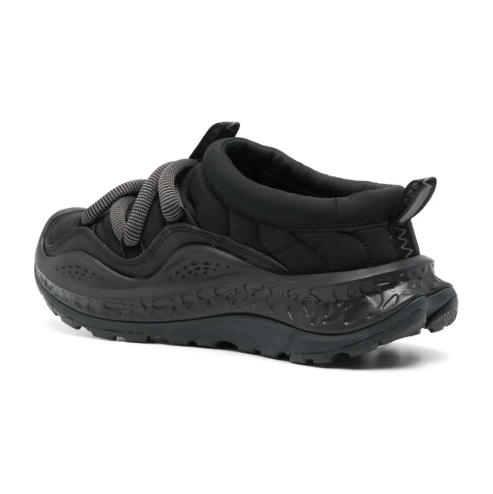 Black Sneakers with Padded Design