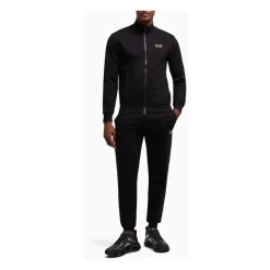 Black Sporty Tracksuit Set