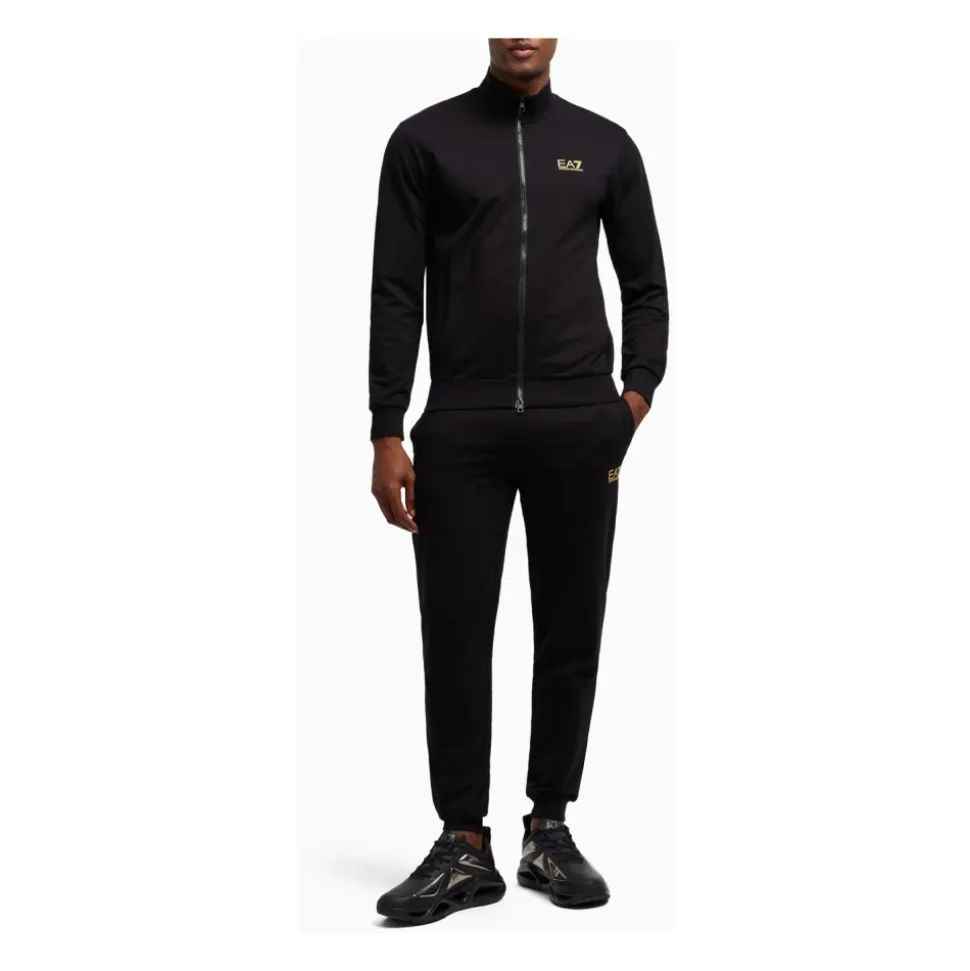 Black Sporty Tracksuit Set
