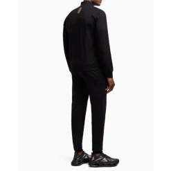 Black Sporty Tracksuit Set