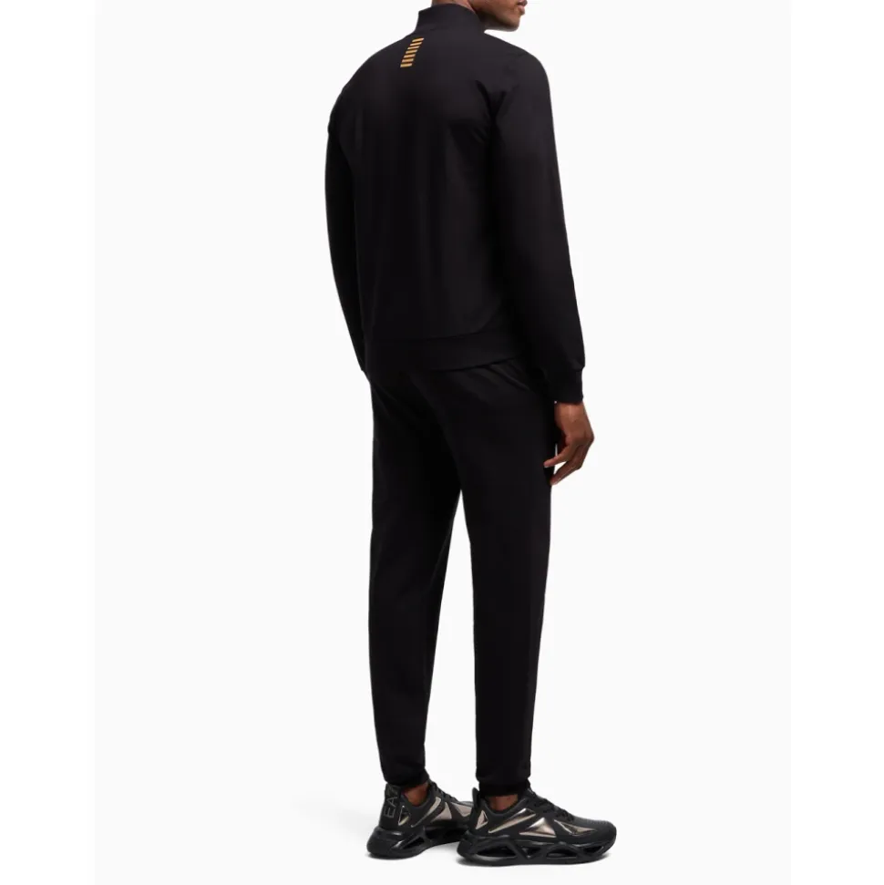 Black Sporty Tracksuit Set