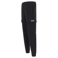 Black Stretch Cotton Jogger Pants