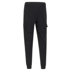 Black Stretch Cotton Jogger Pants