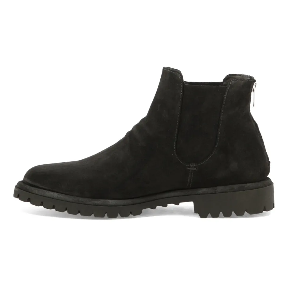 Black Suede Ankle Boots for Men