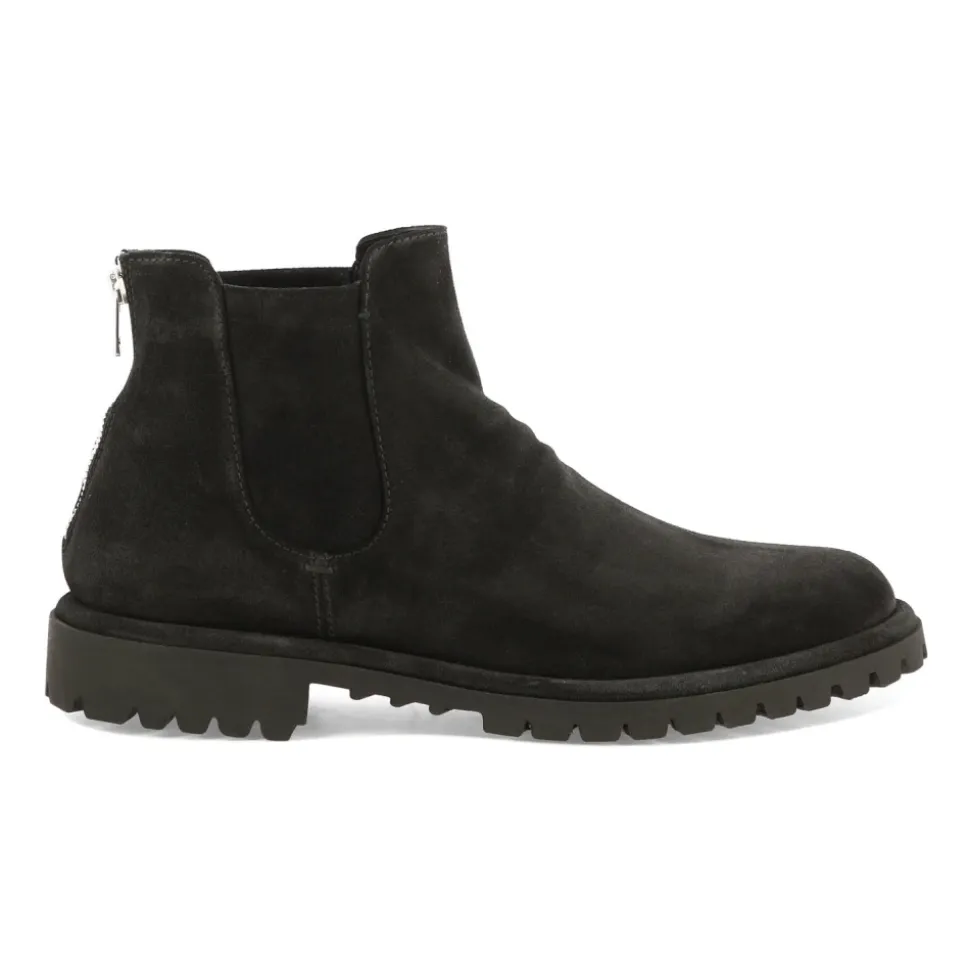 Black Suede Ankle Boots for Men