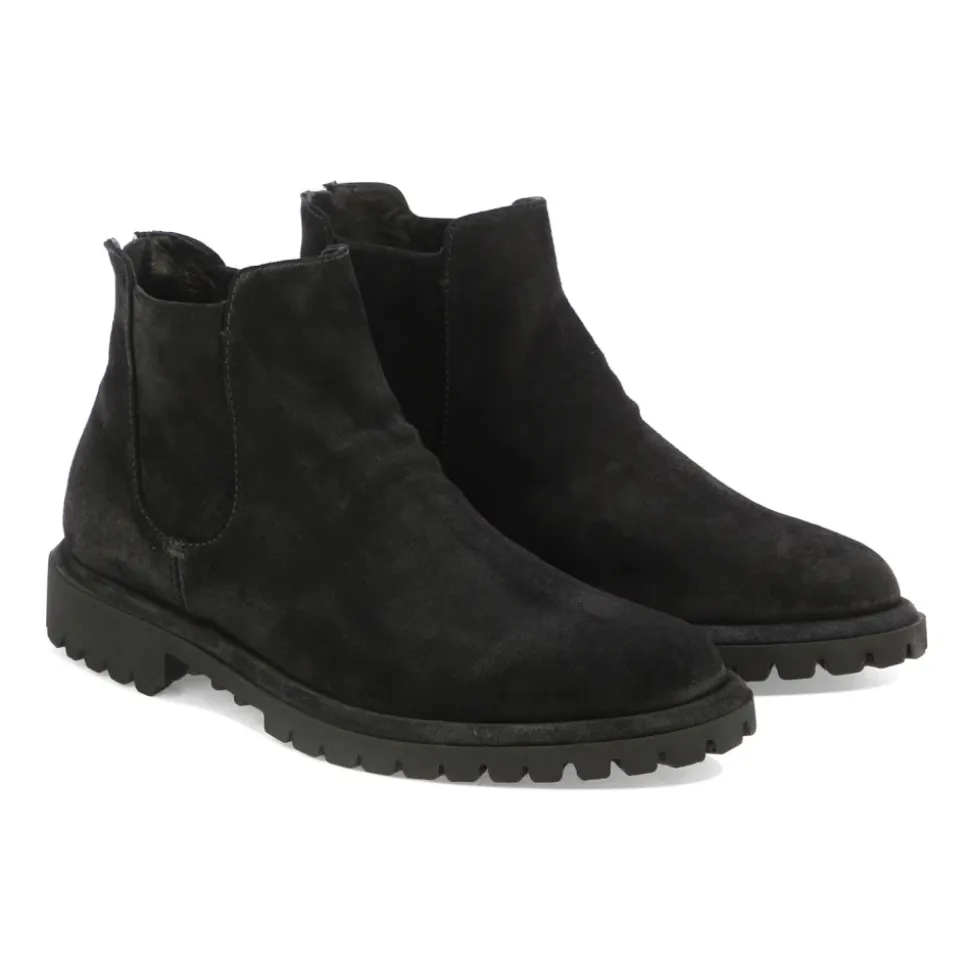 Black Suede Ankle Boots for Men