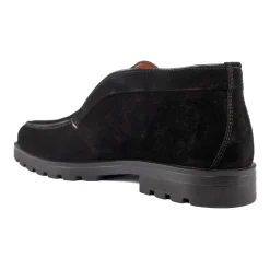 Black Suede Leather Men's Boots