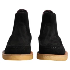 Black Suede Slip On Ankle Boots