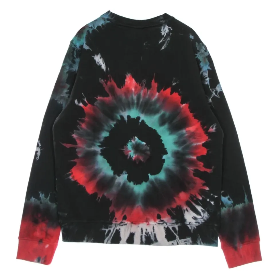 Black Tie-Dye Crewneck Sweatshirt