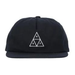 Black Unstructured Snapback Cap