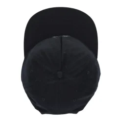 Black Unstructured Snapback Cap