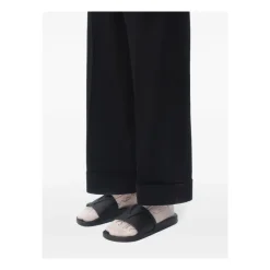 Black VLogo Signature Flat Sandals
