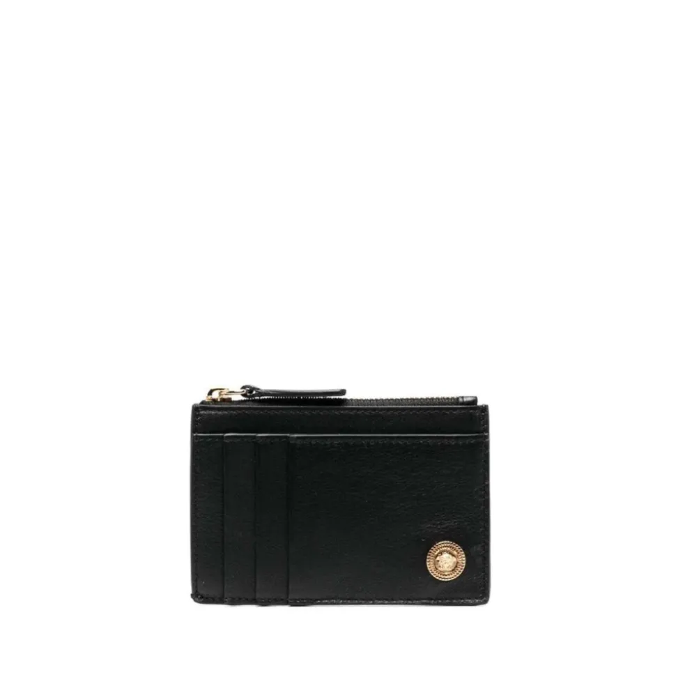 Black Wallet with Zip Card Case